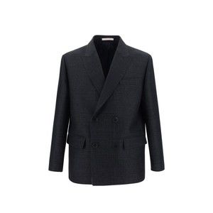 Valentino Grey Wool And Silk Double-Breasted Jacket - NWT